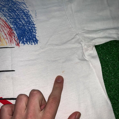 Vintage Nike T Shirt Mens XL Peach Tree Georgia Atlanta America 1992 July 4 USA