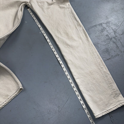 Levis 501 Vintage 90s USA XX Straight Leg Jeans White Stained 32x34 Act 30x33