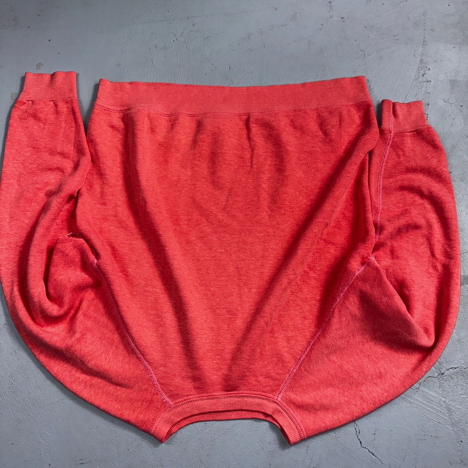 1970s VTG Pink Sport Blank Sweatshirt USA Crewneck Basic 70s Jumper