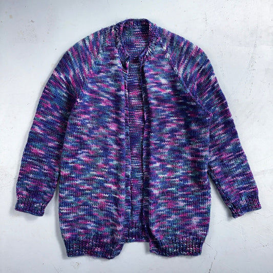 VTG 50s 60s Hand Knit Cable Sweater Handmade Rockabilly Cottage Core Grandma