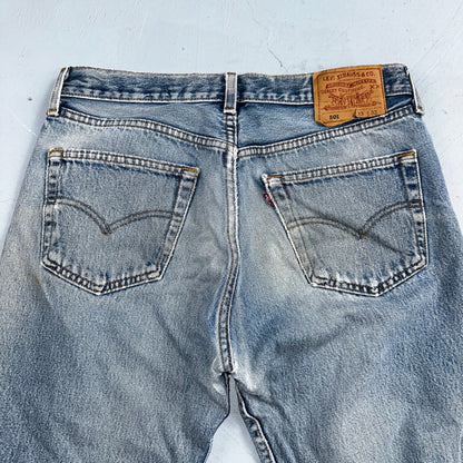 Levis 501 Vintage 90s USA XX Straight Leg Jeans Blue Med Wash 33x32 Act 32x30