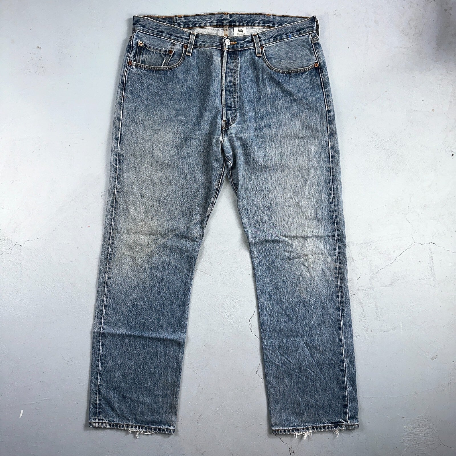 Levis 501 Vintage 90s XX Straight Leg Jeans Y2K Light Wash 38x32 Act 38x32