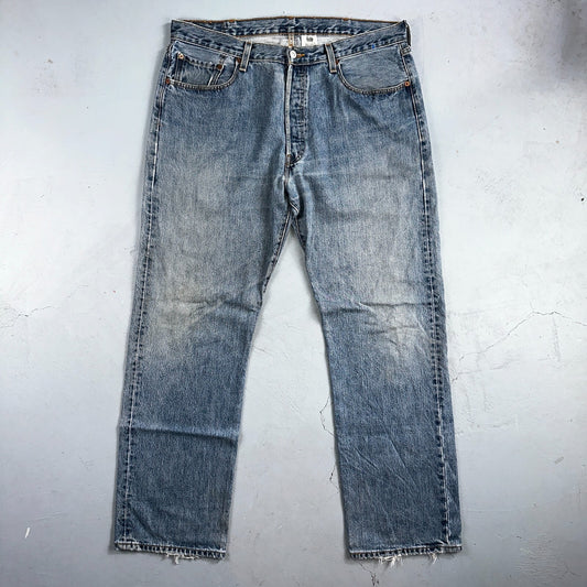 Levis 501 Vintage 90s XX Straight Leg Jeans Y2K Light Wash 38x32 Act 38x32