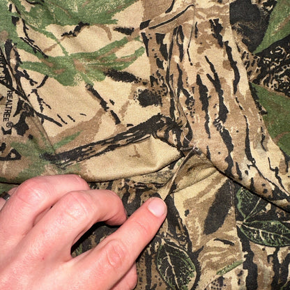 Camo 80s Single Stitch VTG T Shirt Short Sleeve Woodland Hunting USA REALTREE