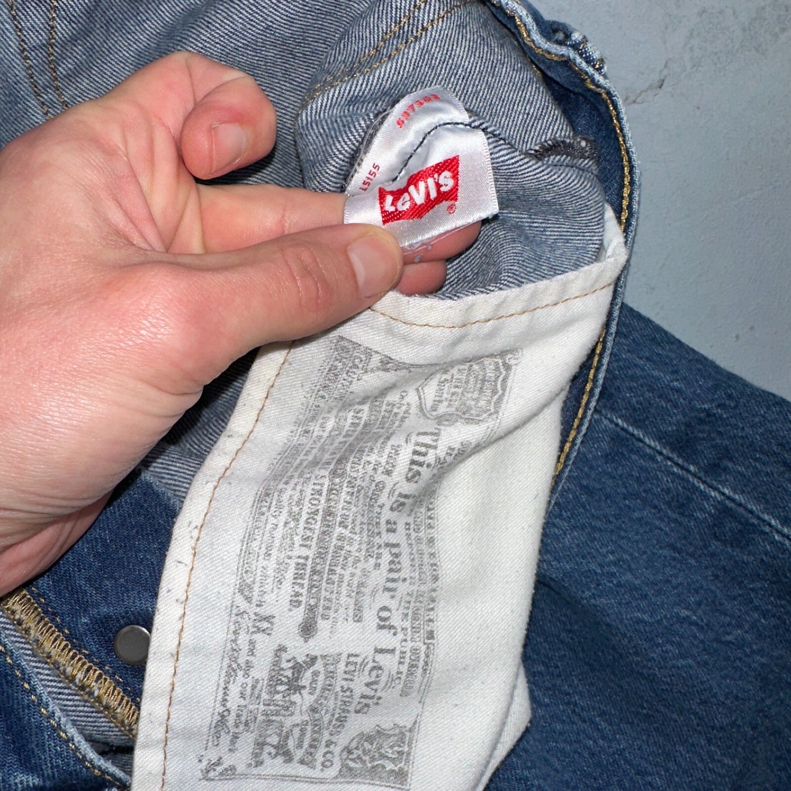 Levis 501 Y2K XX Straight Leg Jeans Blue VTG Med Wash 36x38 Act 33x33