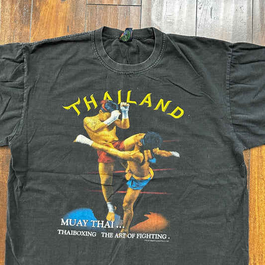 Muay Thai Thailand Boxing Box Vintage T Shirt Y2K Rap Tee Graphic Grunge Nirvana