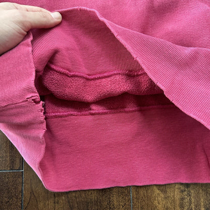Vintage Champion 90s USA Pink Reverse Weave Sweatshirt Blank 70s Gusset Jumper