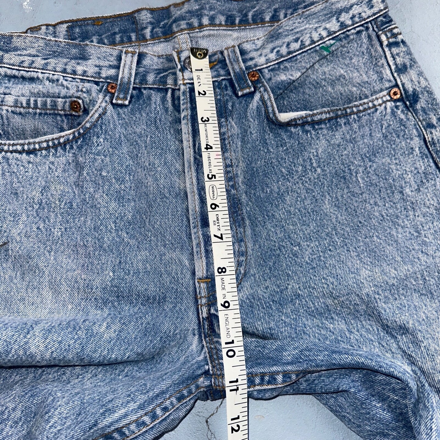 Levis 501 Vintage 90s USA XX Straight Leg Jeans Blue Light Wash 32x30 Act 30x29