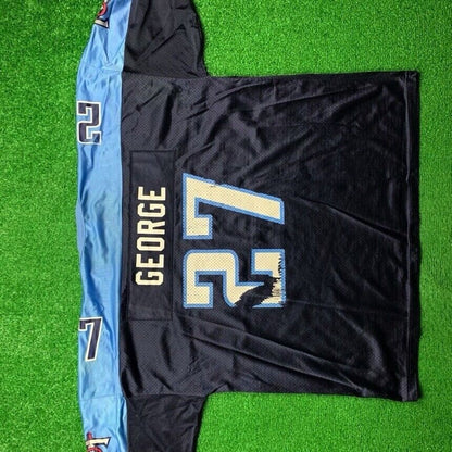 Vintage Eddie George #27 Tennessee Titans NFL Jersey Sword Logo Champion 52