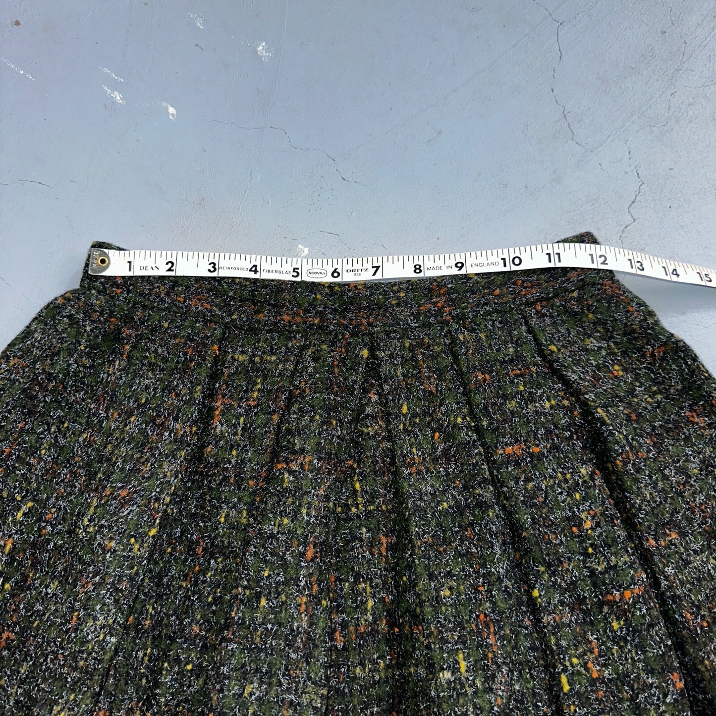 Haut THICK Original Vintage Wool Pleated Skirt Rockabilly 1960s 50s 60s Wolle