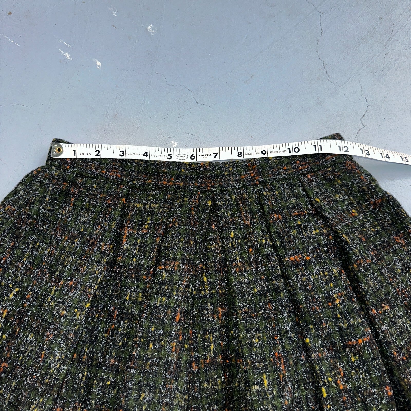 Haut THICK Original Vintage Wool Pleated Skirt Rockabilly 1960s 50s 60s Wolle