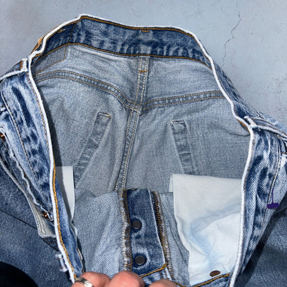 Levis 501 Vintage 90s USA XX Straight Leg Jeans Blue Light Wash 35x34 Act 33x31