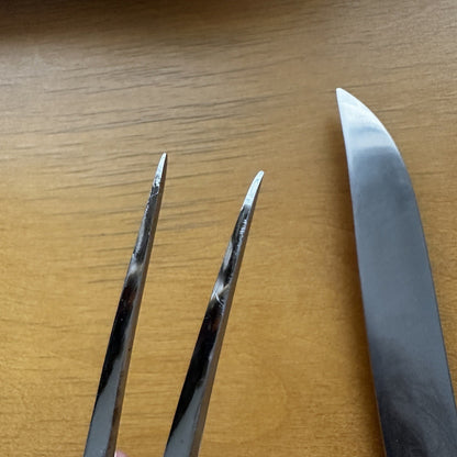 2 VTG Eickhorn Roneusil SIBYLLE Stainless German Flatware Carving Knife Set MCM