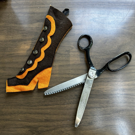 WISS Pinking Scissors Shears Newark NJ  Pat 1959190-1965443 Sewing Zig Zag Vtg