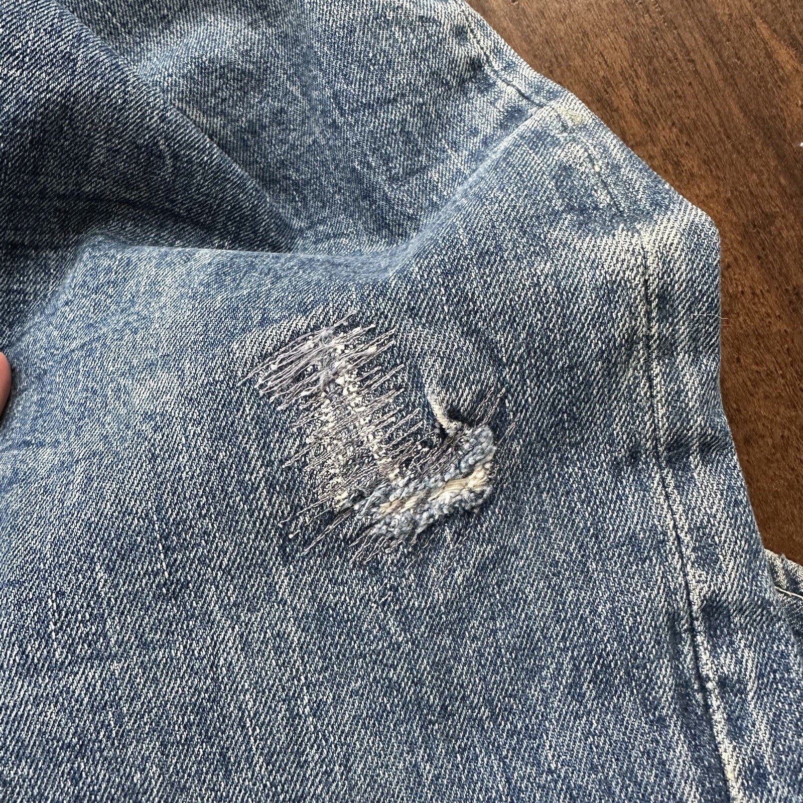 Levis 501 XX Big E True Vintage 60s Redline THRASHED Denim Jeans 1960s 27x26