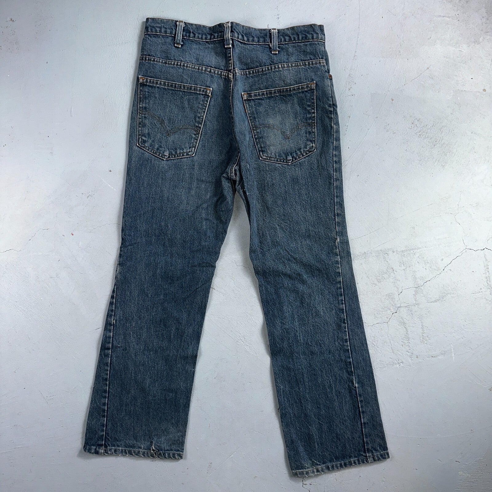 Levis 517 Vintage 80s USA Orange Tab Bootcut Flare Blue Worn Jeans Act 32x26