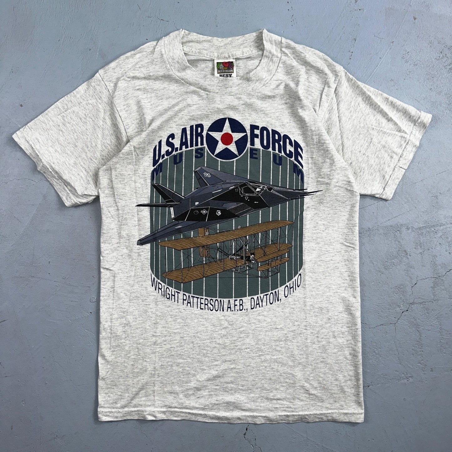 USAF VTG T Shirt US Air Force 90s FOTL Dayton Ohio Plane Jet Military