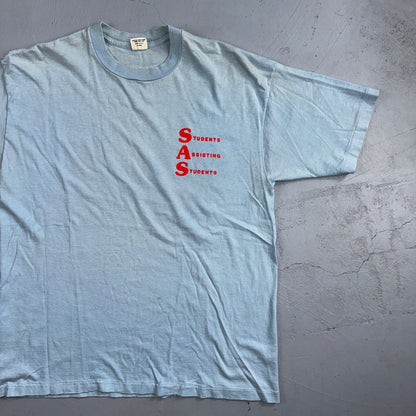 SAS Student Assisting Students 80s Belton VTG T Shirt College University USA
