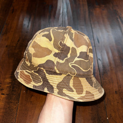 Frogskin Hunting 70s Fisherman Vintage Hat Bucket POST WWII Frog Skin USMC Camo