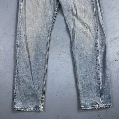 Levis 501 Vintage 90s Mexico Straight Leg Jeans 33x34 Y2K Light Wash Act 30x29