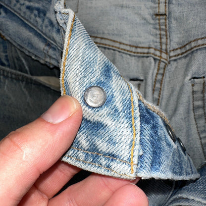 Levis 501 Vintage 80s Redline Selvedge USA XX Jeans Thrashed Light Act 31x29