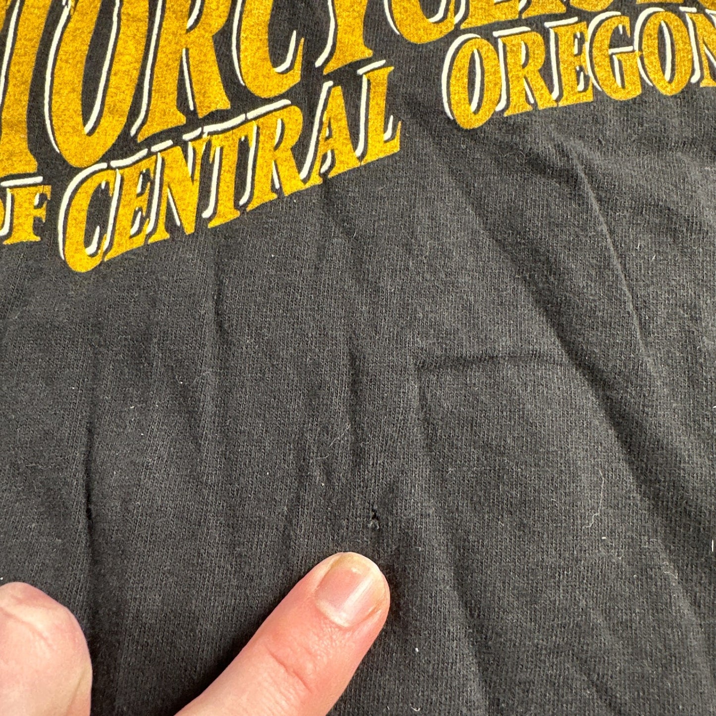 Motorcyclist Christmas Oneita VTG T Shirt Santa Central Oregon Toy Bike Harley