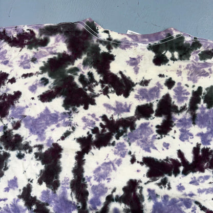 Tye Dye Hippie Purple Black VTG T Shirt Y2K Grateful Dead Wild Pattern Cool Best