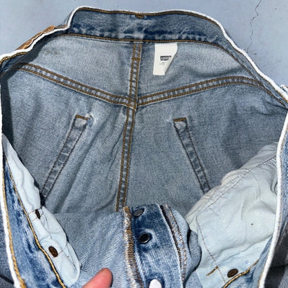 Levis 501 Vintage 90s Mexico Straight Leg Jeans 38x30 Y2K Light Wash Act 37x29