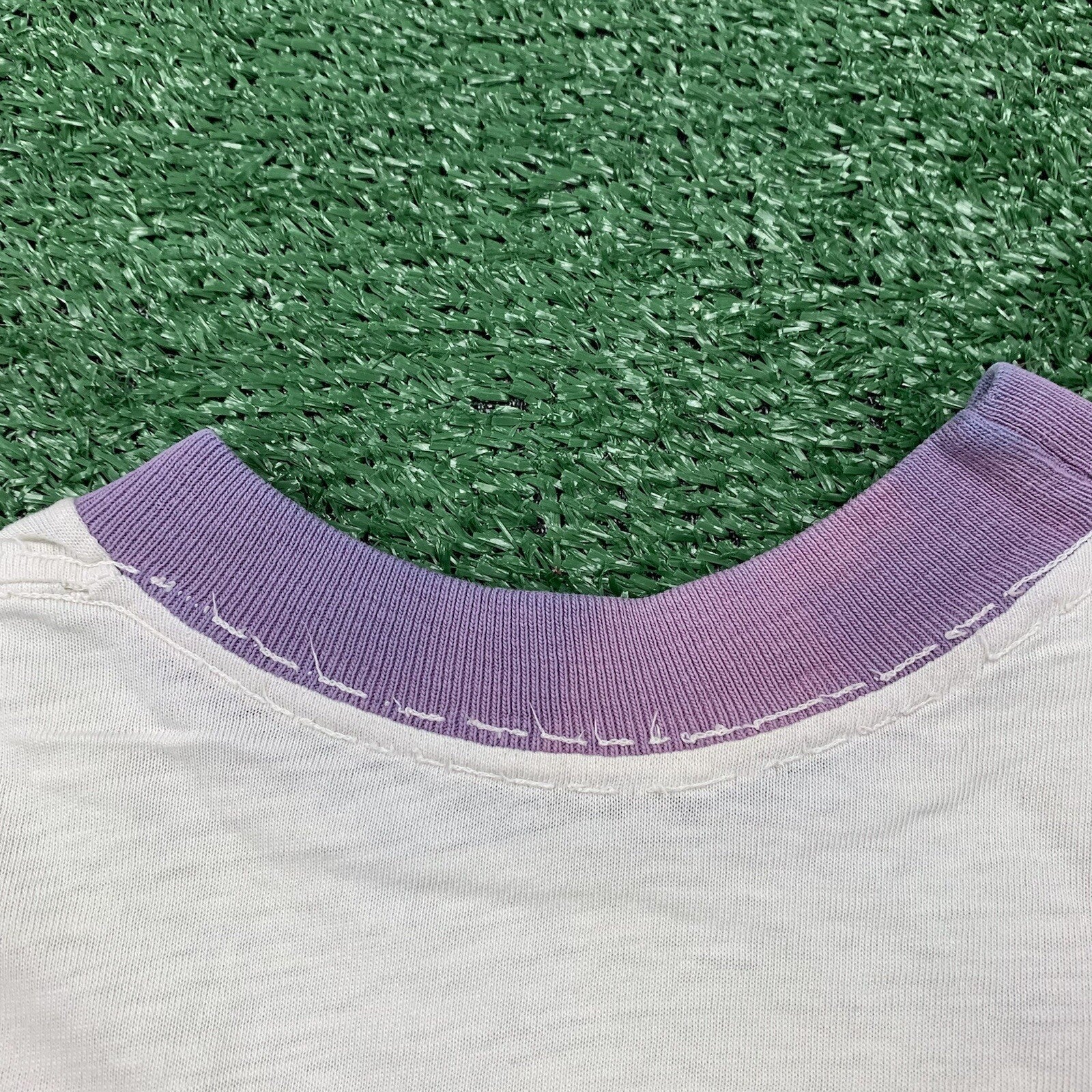 Nike Vintage T Shirt Mens M 70s Purple Ringer Pinwheel Running Geisha Simple