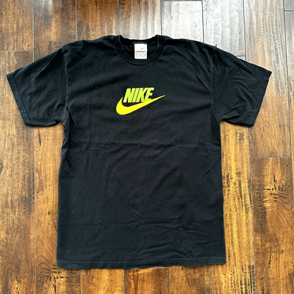 Vintage T Shirt Nike Basic Swoosh Black Y2K Yellow Green Oregon Ducks XL