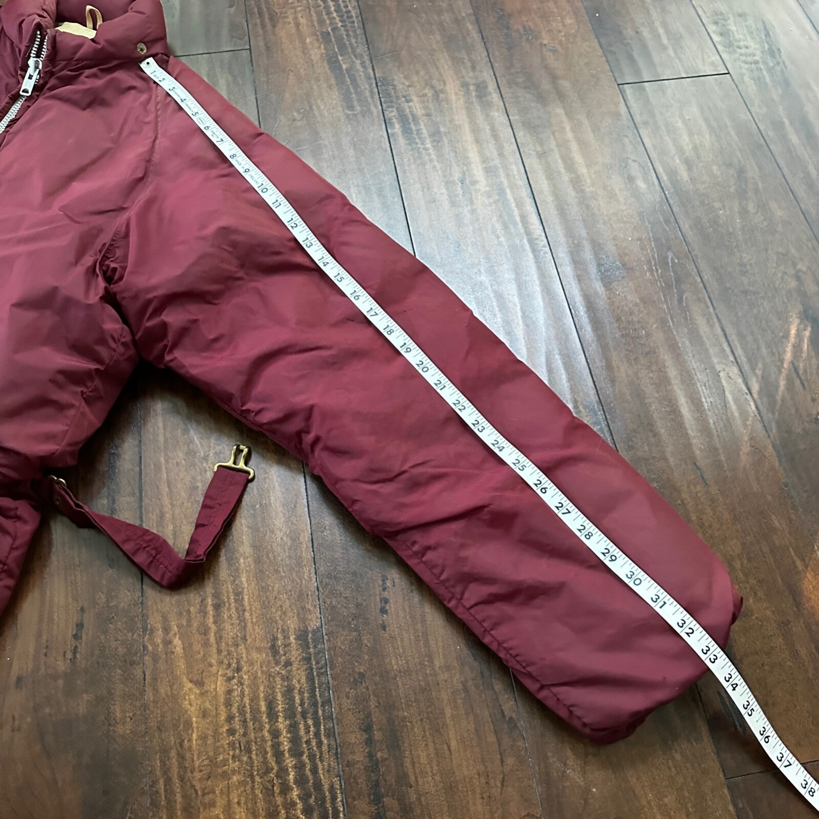 Vintage 1960s Goose Down Alp Sport Jacket L Ski Parka Coat Red Talon zip Bauer