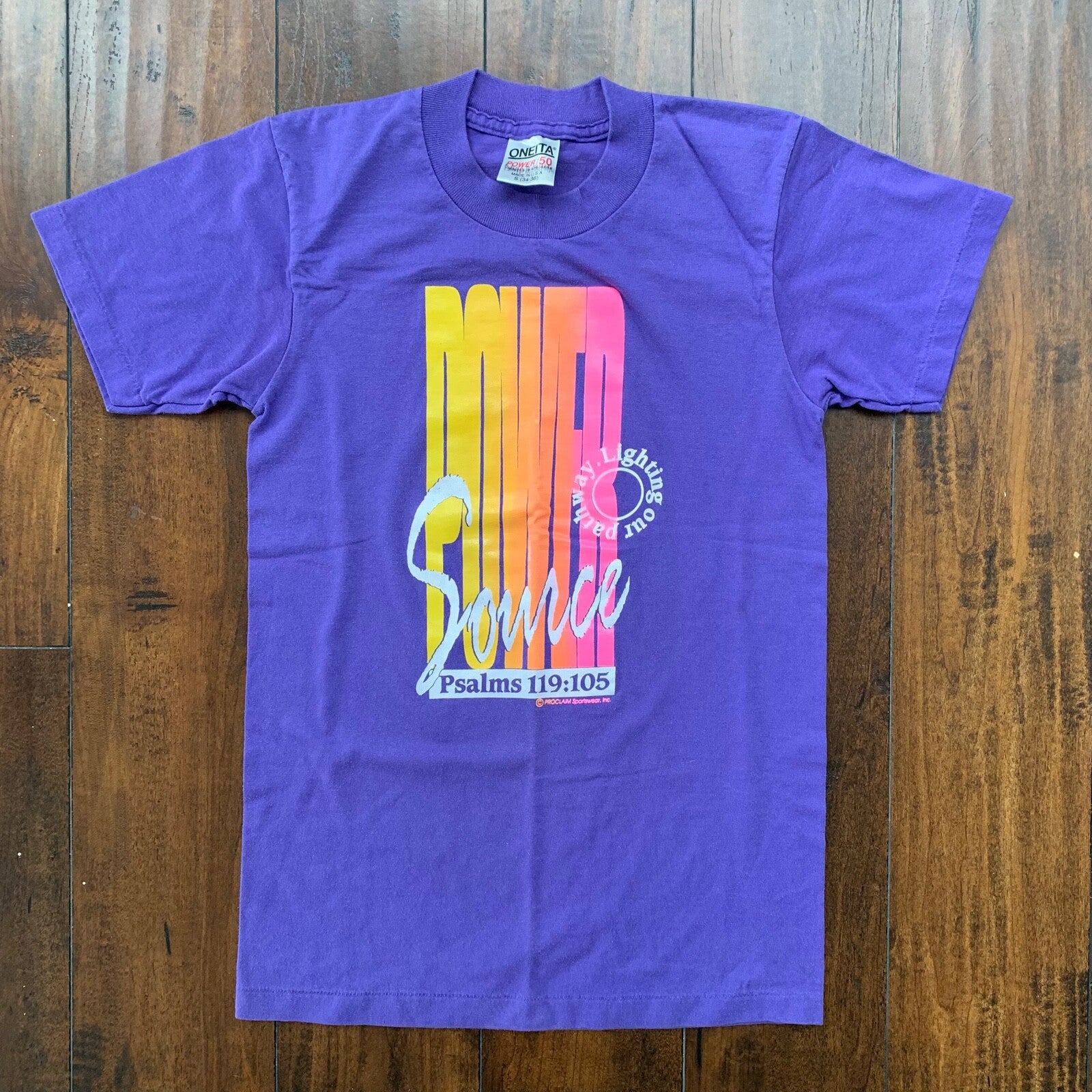 Power Source Jesus Vintage T Shirt Psalms 119:105 Love Bible Summer Cute Rap