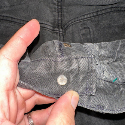 Levis 501 Vintage 80s USA XX Straight Leg Jeans Black Heavy Dark Dyed Act 28x31