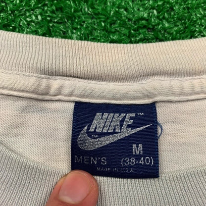 Vintage Nike T Shirt USA Rare 1984 Running LS 80s Zebra Wild Race Cheyenne Zoo