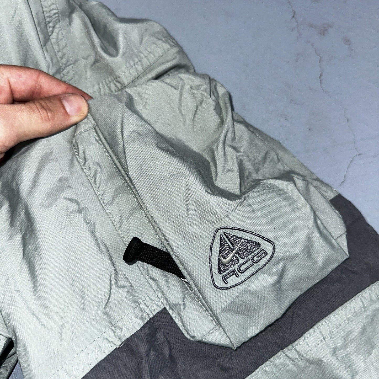 Nike VTG ACG Rain Jacket Storm Fit Anorak 90s Teal Hiking Ski Snowboard 3 Large