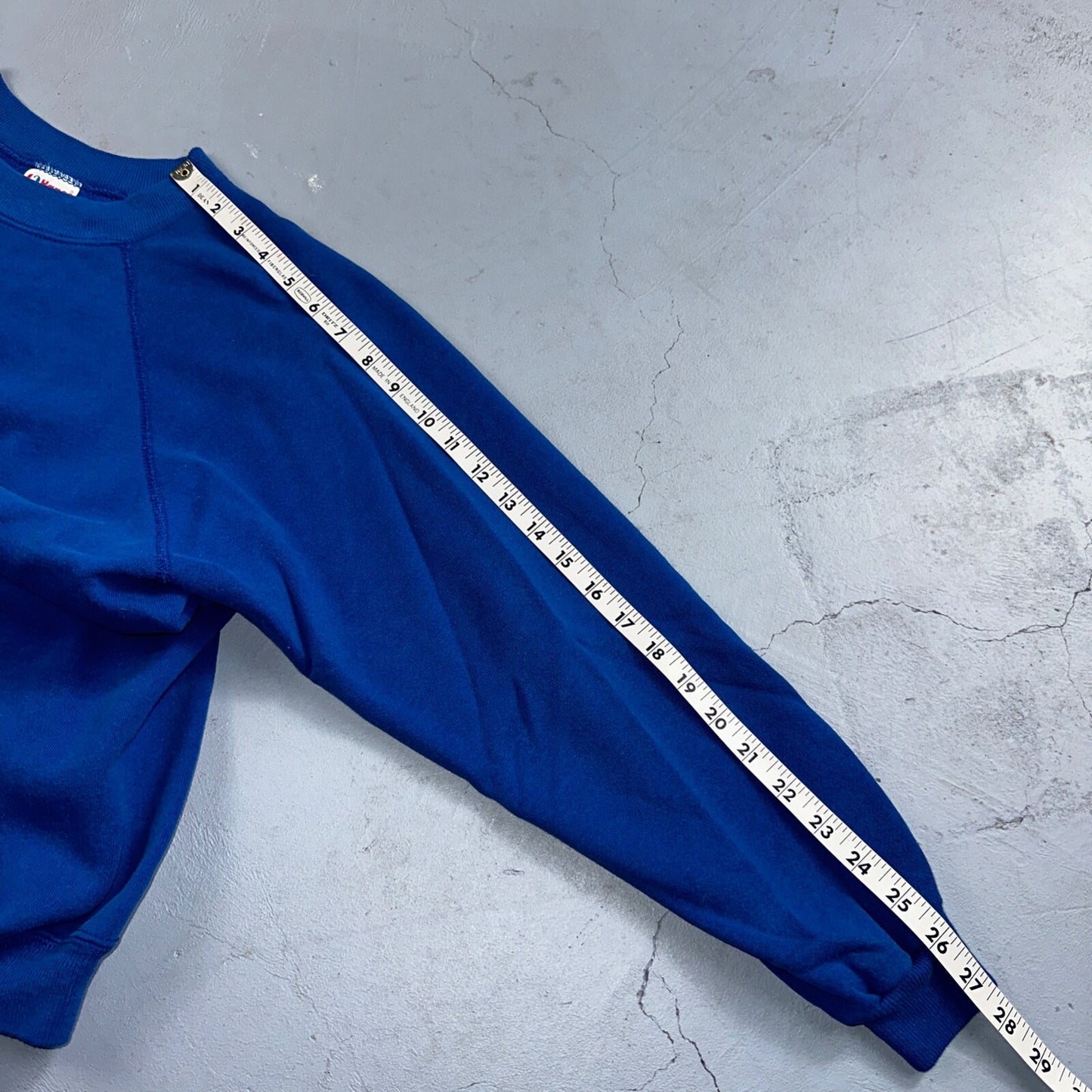 1990s VTG Hanes Sport Blank Sweatshirt XL Blue Made In USA Crewneck Basic