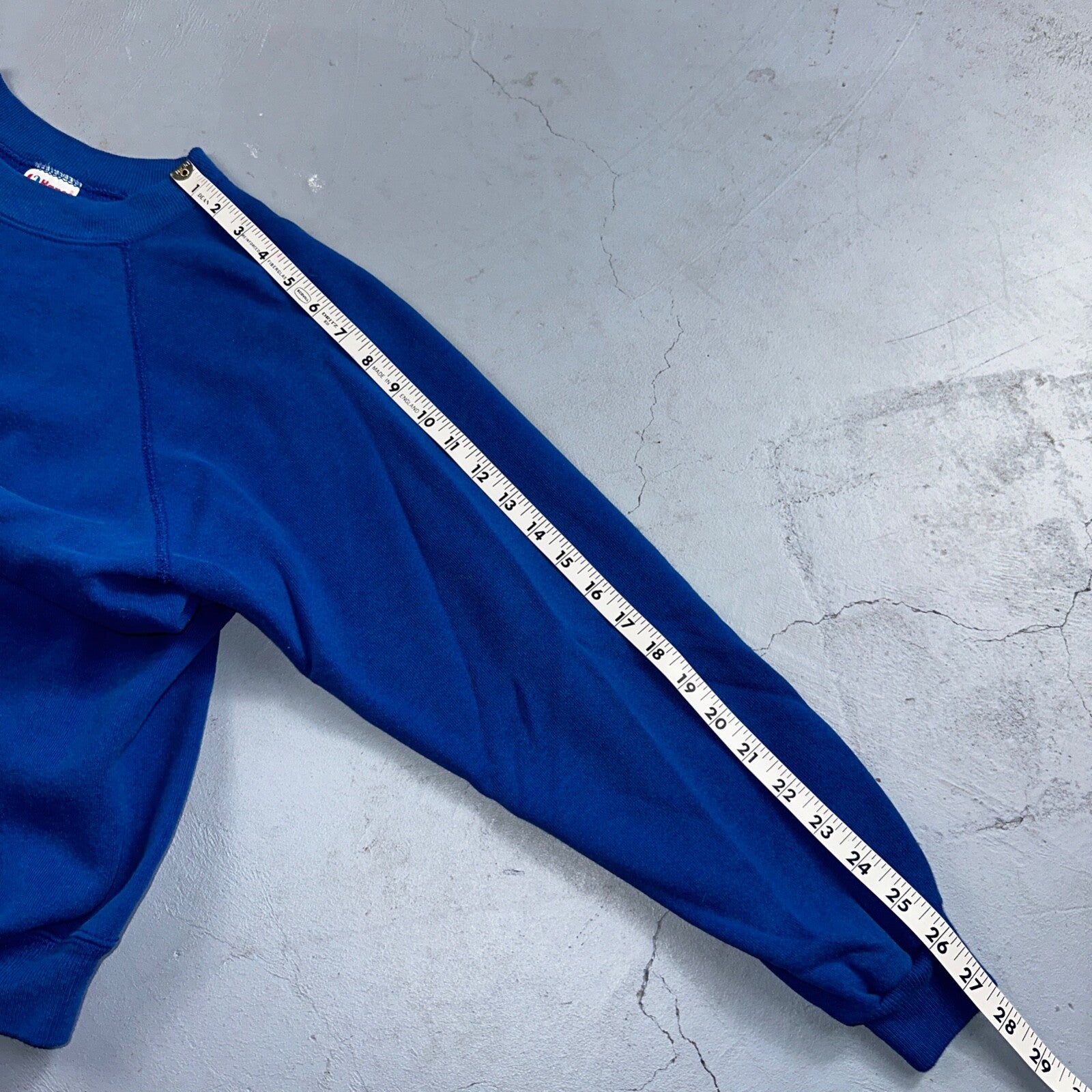 1990s VTG Hanes Sport Blank Sweatshirt XL Blue Made In USA Crewneck Basic
