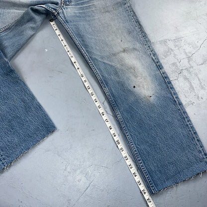 Levis 501 Vintage 90s USA XX Straight Leg Jeans Blue Light Wash 35x36 Act 32x27