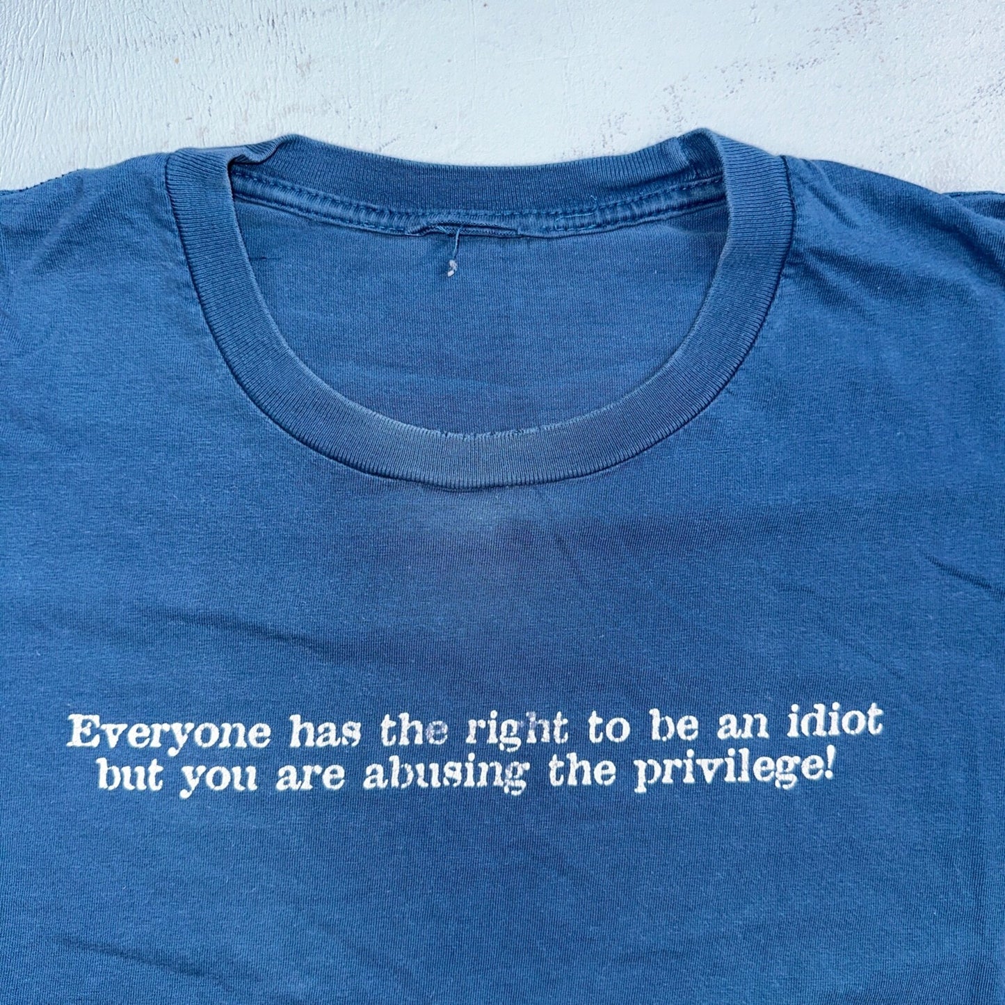 Funny Quote Idiot VTG T Shirt Y2K Text Typographic Comic Laugh Out Loud Joke