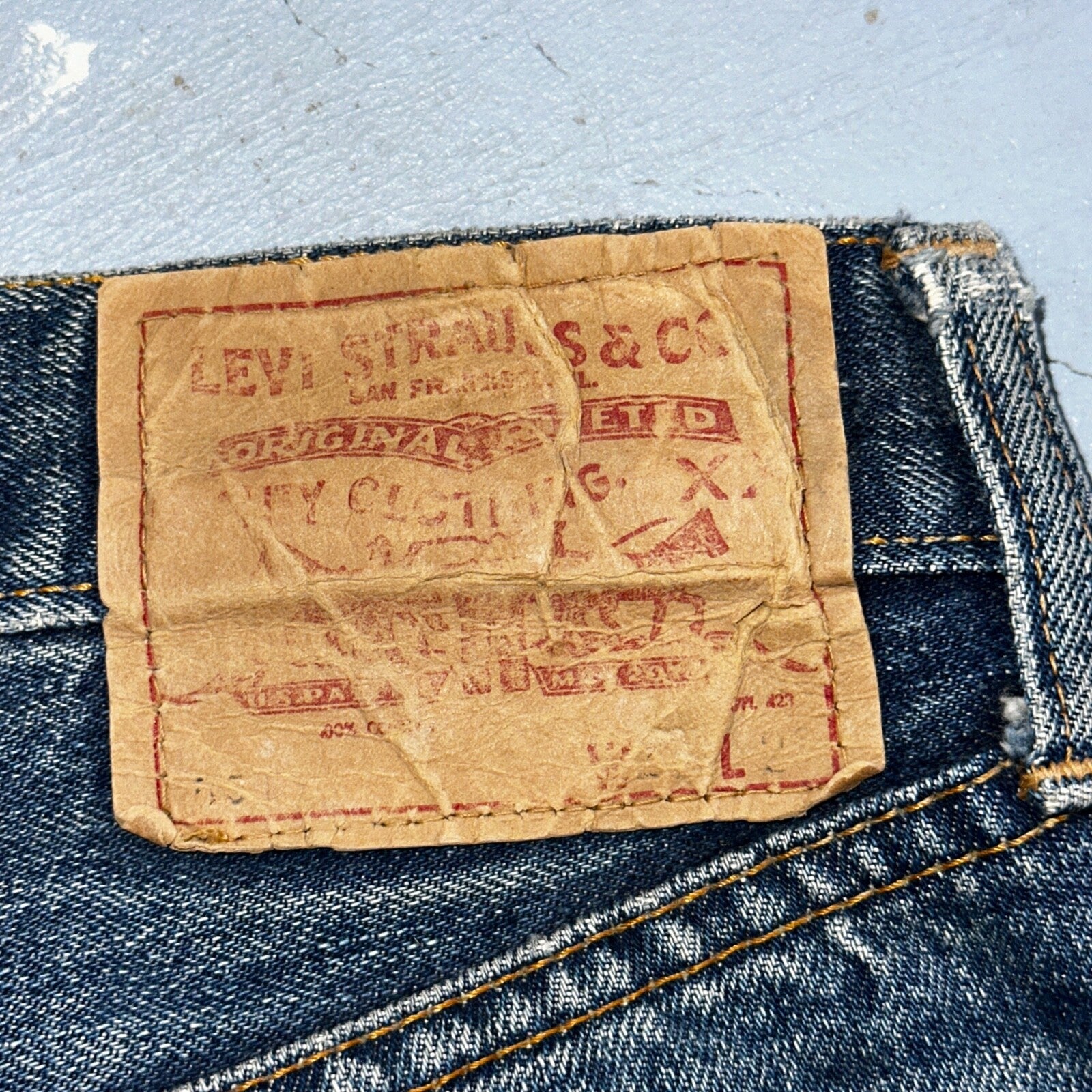 Levis 501 Big E Vintage 60s Redline Selvedge USA XX 1960s Jeans 66 Act 26x25