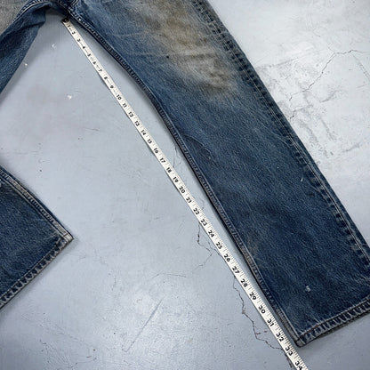 Levis 501 Vintage 90s XX Straight Leg Jeans Y2K Blue Med Wash 36x38 Act 34x33