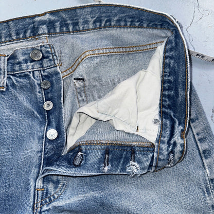 Levis 501 Vintage 80s Redline Selvedge USA XX Jeans Light Wash 33x40 Act 30x34