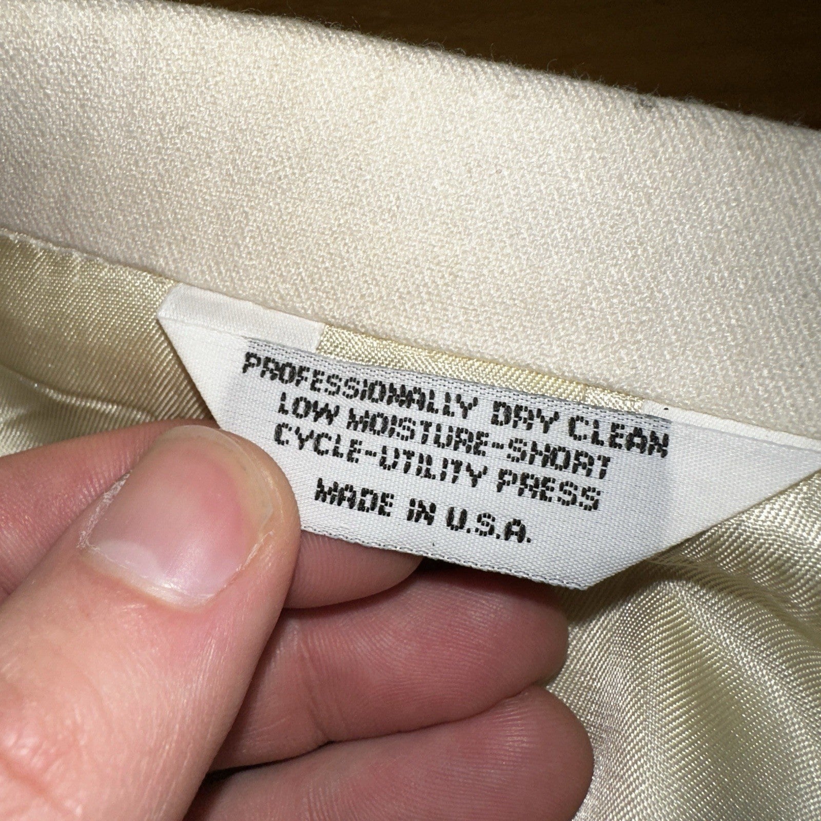 Cellini White 2 Piece Suit Mens 42R 33x26 Solid Double Breasted USA 1980s 80s