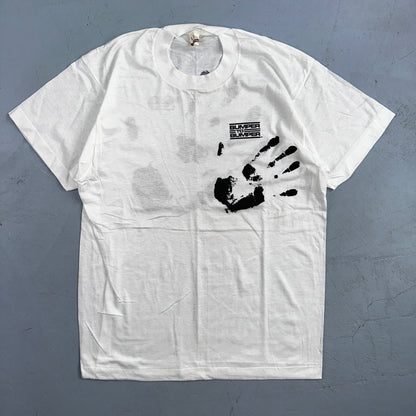 Screen Stars Hand Print VTG T Shirt 80s 1989 Graphic Bumper Rare Car Auto Band