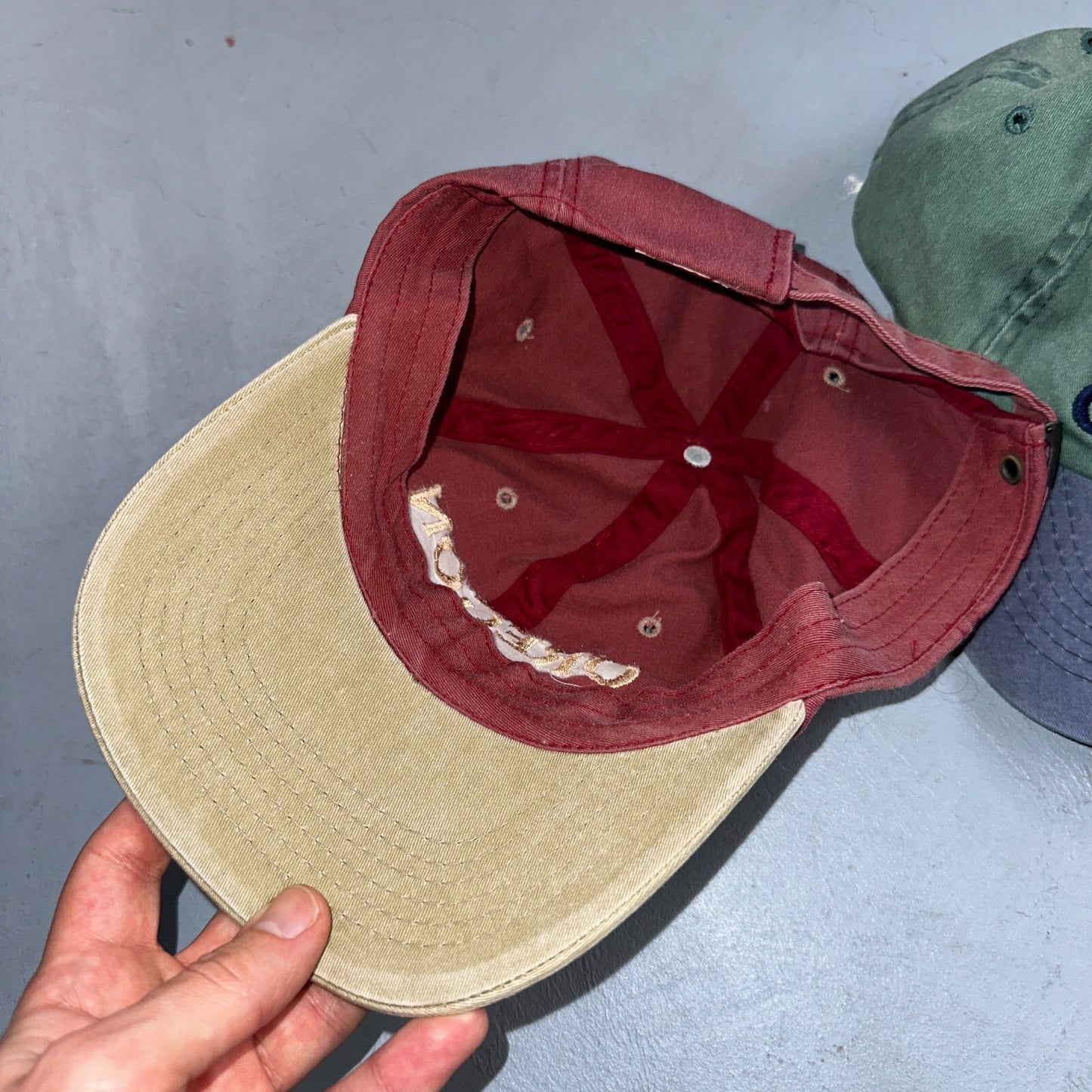 Oregon Cascade Lot of 2 VTG Hat Cap Snapback 90s Sportman Hiking Travel Mountain