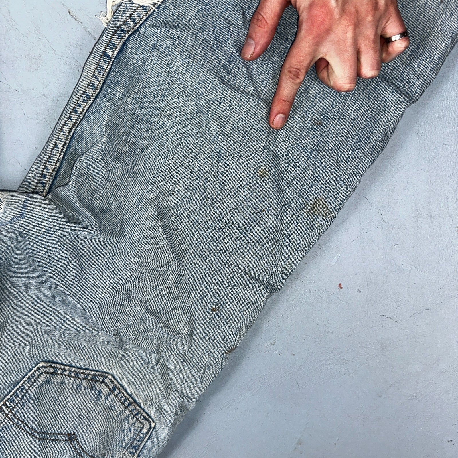 Levis 501 Vintage 90s USA XX Straight Leg Jeans Blue Custom Love 36x34 Act 33x32