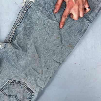 Levis 501 Vintage 90s USA XX Straight Leg Jeans Blue Custom Love 36x34 Act 33x32