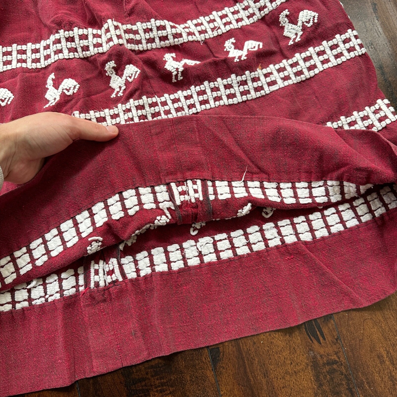 Vintage USA Rockabilly Womens Dress Shirt Skirt 60s 70s Guatemala Rigalt Mexico