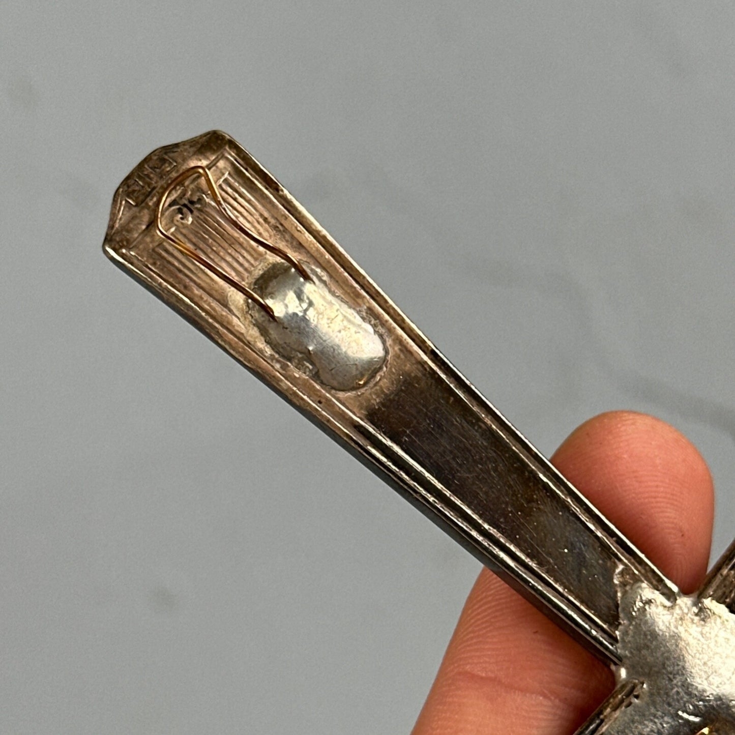 Holmes Edwards Cross Small Antique Crucifix Early 1900's Silver Plate Rare Find