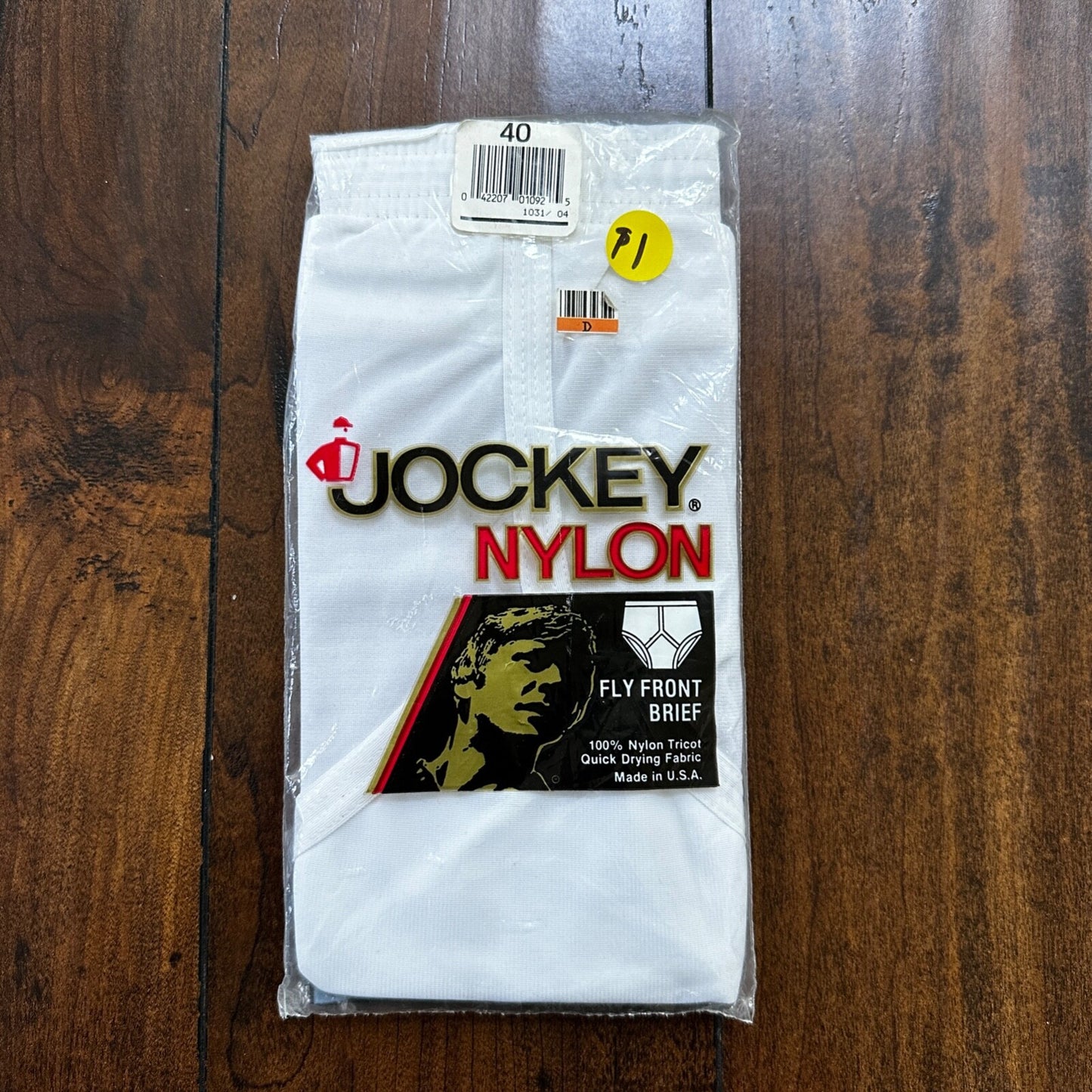 VINTAGE 1986 JOCKEY FRONT FLY MENS BRIEF UNDERWEAR White SIZE 40 NEW DEADSTOCK